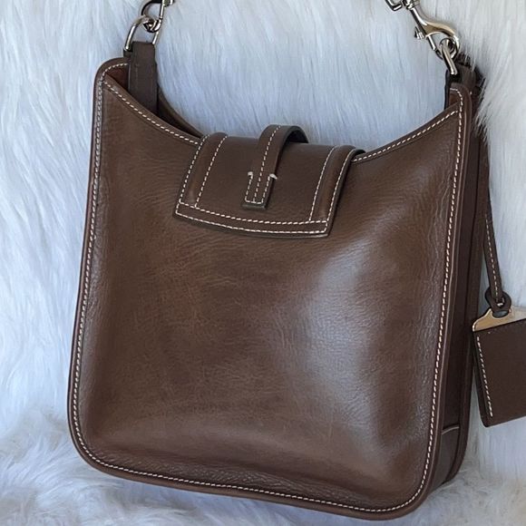 Dooney & Bourke brown leather shoulder bag purse - Picture 7 of 15